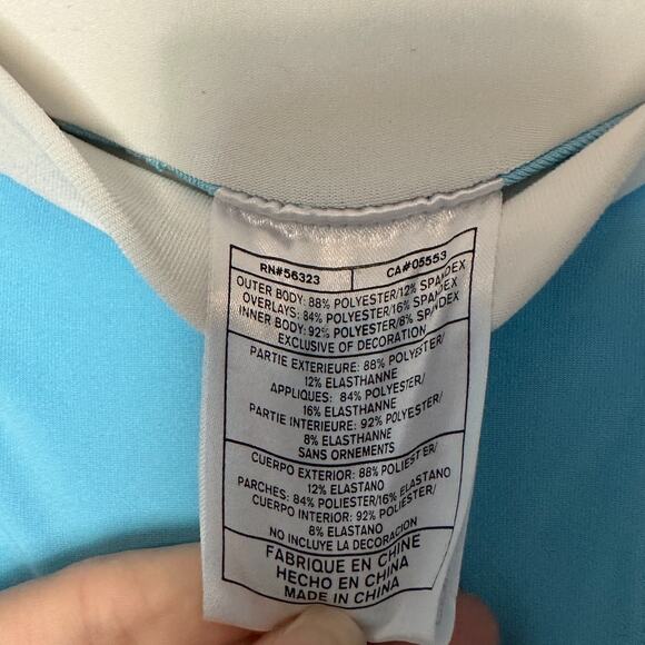 Nike Womens Tennis Skirt Size Medium Dri-Fit Skort Blue Slit Stretch Pull On - Picture 7 of 12